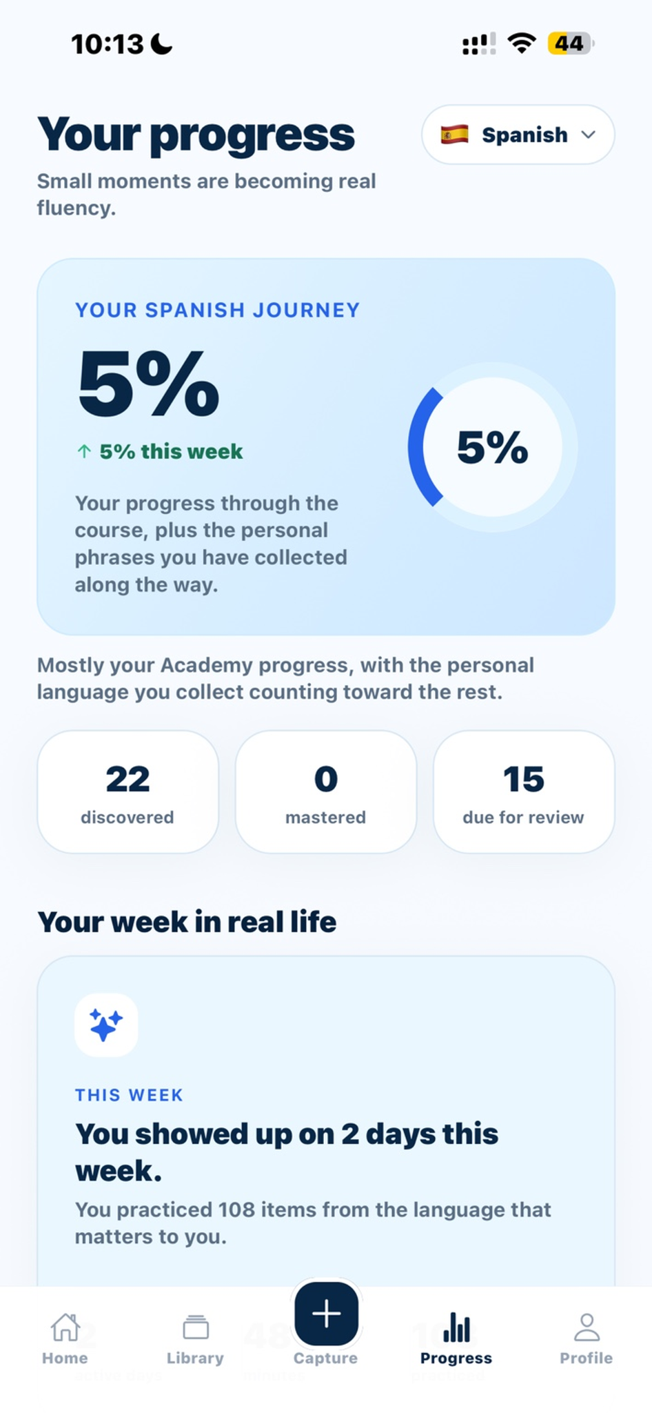 U-Say learner progress