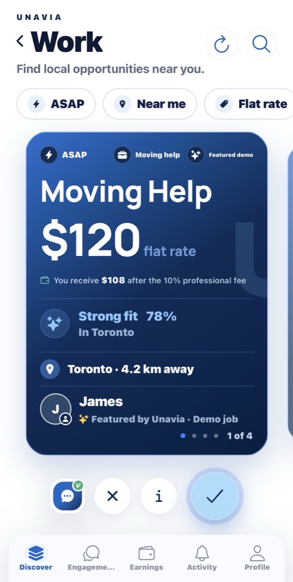 Find work on Unavia